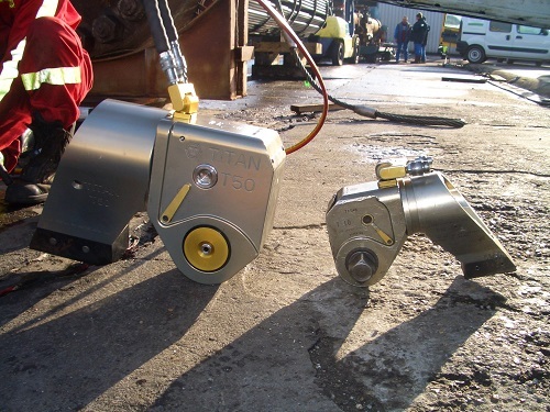 Hydraulic Torque Wrenches On Construction Site